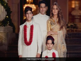 Natasha Poonawalla, Gorgeous In A Golden Saree, Celebrated Her Sons' Navjote Ceremony Like This Natasha Poonawalla, Gorgeous In A Golden Saree, Celebrated Her Sons' Navjote Ceremony Like This