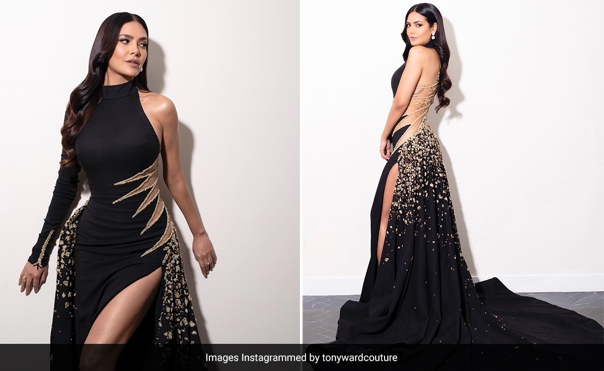 IIFA 2023: Esha Gupta Dazzles Like A Star From Every Angle In A Black Cutout Gown