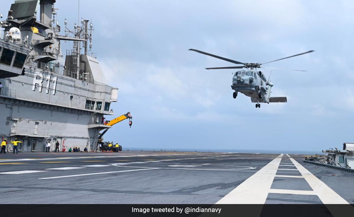 Video: Navy's Anti-Submarine Chopper Lands For 1st Time On INS Vikrant