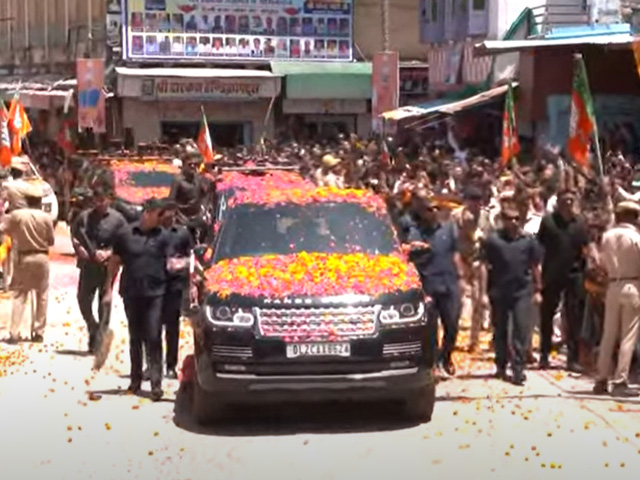 PM Modi Holds Roadshow In Rajasthan's Nathdwara