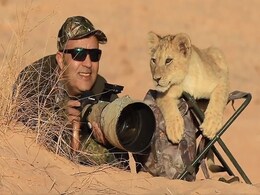 शेर के साथ फोटो खींच रहे फोटोग्राफर का वीडियो देख लोगों ने कहा- आपको डर नहीं लगता है? शेर के साथ फोटो खींच रहे फोटोग्राफर का वीडियो देख लोगों ने कहा- आपको डर नहीं लगता है?