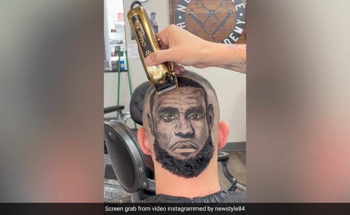 Watch: Fan Pays Tribute To LeBron James With Caricature Haircut