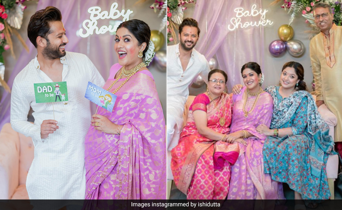 'दृश्यम 2' एक्ट्रेस इशिता दत्ता की हुई गोदभराई, काजोल से लेकर बहन तनुश्री दत्ता ने की एंट्री, देखें फंक्शन की खास तस्वीरें