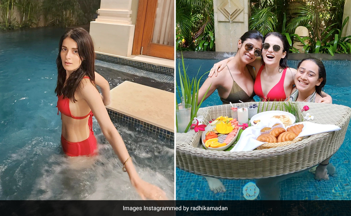 Radhika Madan Turned Up The Heat In A Red Bikini On A Blissful Pool Day In Goa