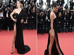 Cannes 2023: Amy Jackson Went Risque On The Red Carpet In A Waist-High Slit Black Atelier Versace Gown Cannes 2023: Amy Jackson Went Risque On The Red Carpet In A Waist-High Slit Black Atelier Versace Gown