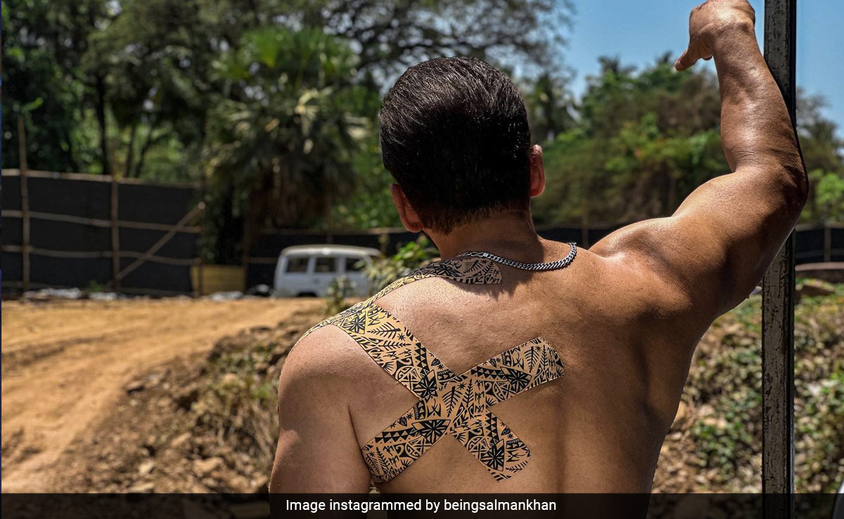 "<i>Tiger Zakhmi Hai</i>," Salman Khan Writes Sharing Pic Of Shoulder Injury