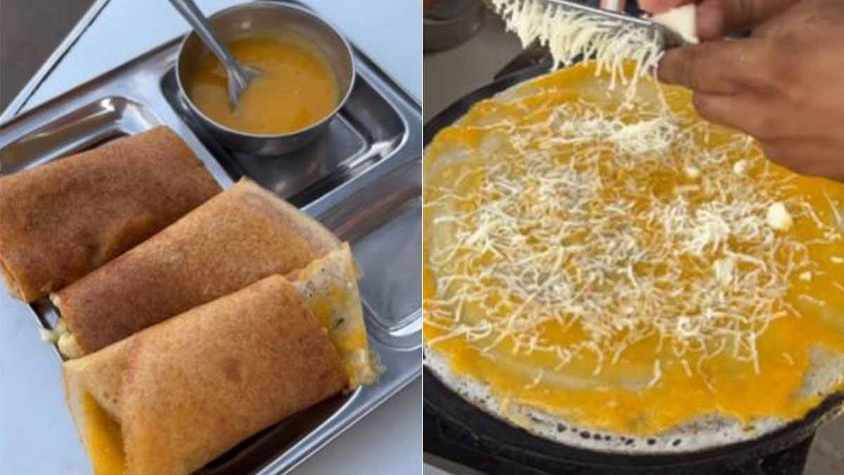 'Ban It Now': Bizarre Dosa Made With <i>Aamras</i> And Cheese Has Internet Aghast