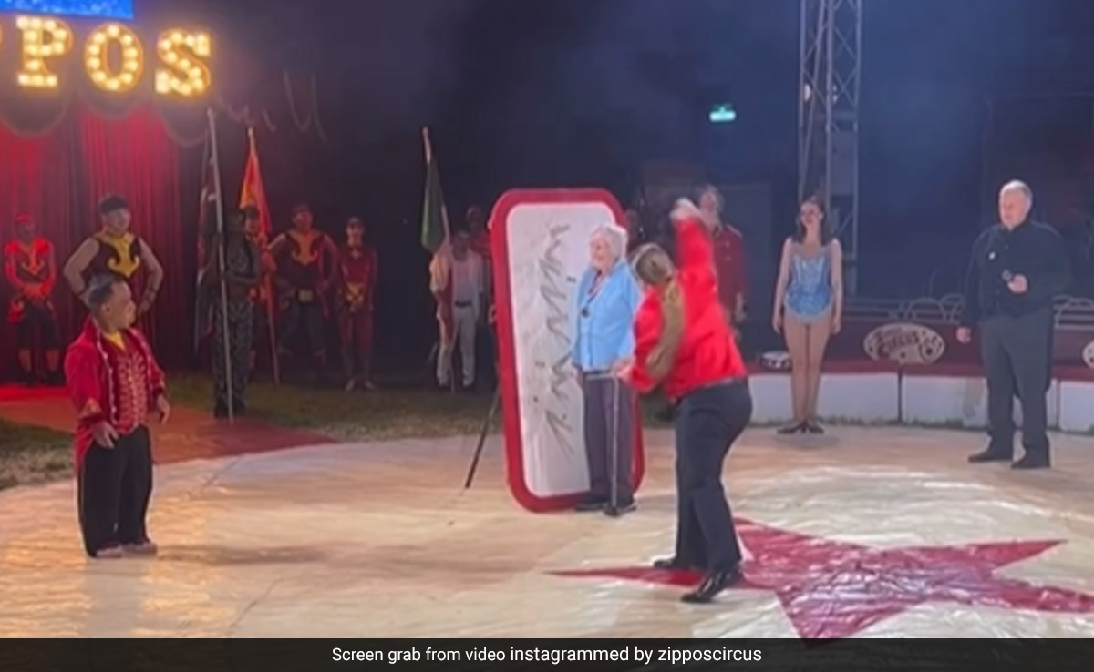 Video: Woman, 99, Achieves Lifelong Dream Of Having Knives Thrown At Her During Circus Performance