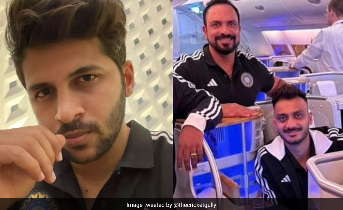 टीम इंडिया का पहला बैच लंदन रवाना, उड़ान भरने से पहले शार्दुल ने ली सेल्फी, अक्षर की तस्वीर भी वायरल