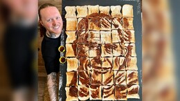 King Charles' Coronation: UK Artist Makes Portrait With Toast And Spread