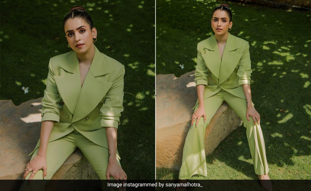 Sanya Malhotra's Green Pantsuit Is A Fresh Summer Day's Delight