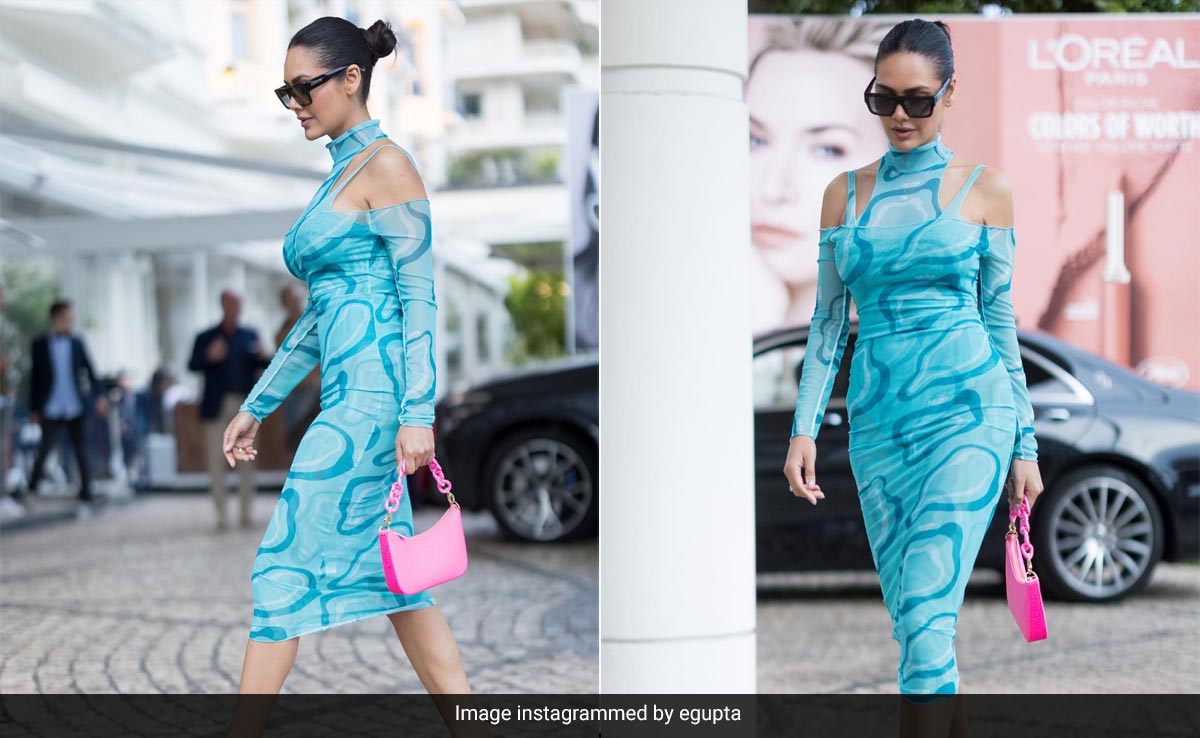 Cannes 2023: In A Sheer Blue Cutout Midi Dress, Even Esha Gupta's Off-Duty Cannes Style Is Super Chic
