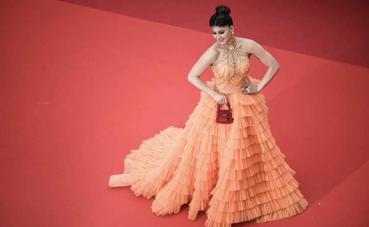 Cannes 2023: Urvashi Rautela's Tulle Gown With A Mini Purse Brings Popsicle Chic To The Red Carpet