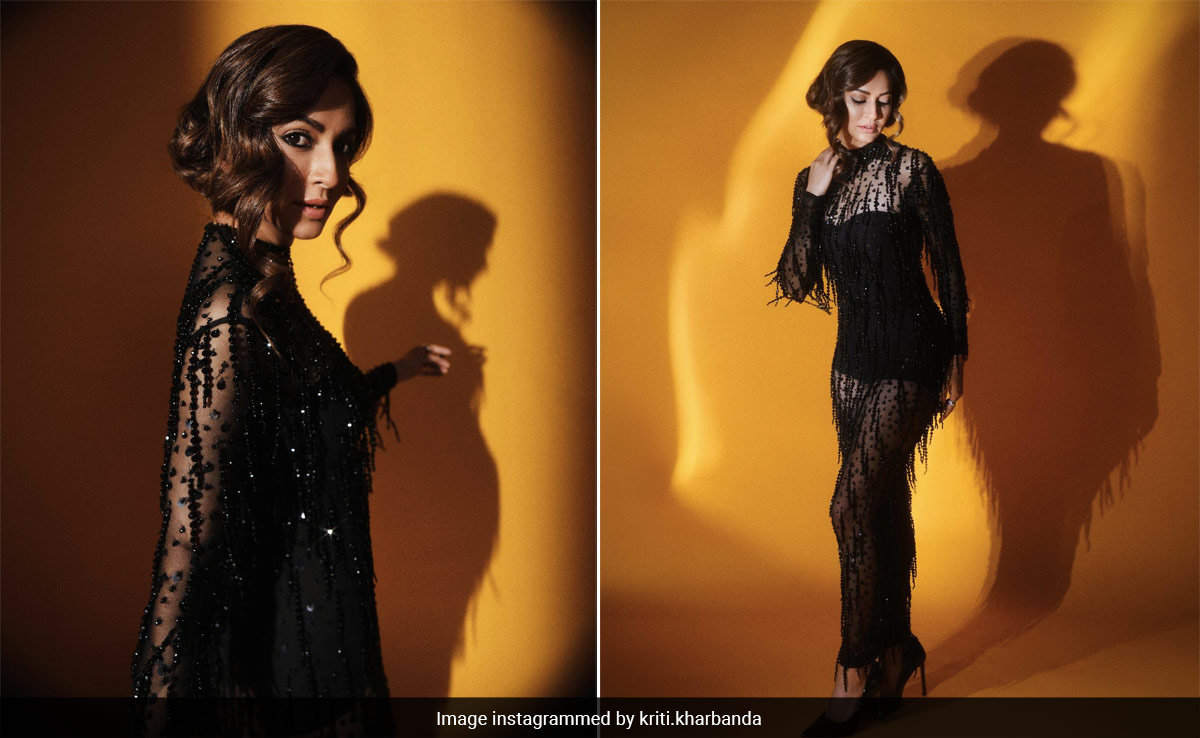 Kriti Kharbanda's Slinky Sheer Look With Tassels And Beads Screams Va Va Voom