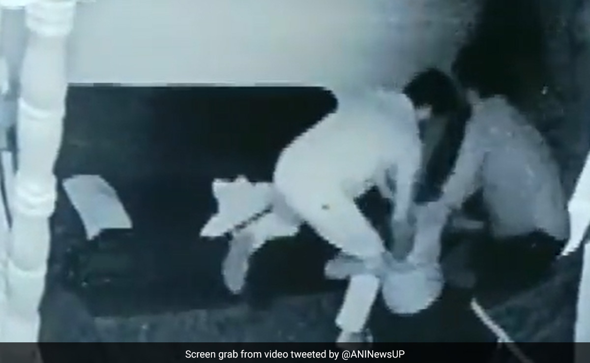 Video: Security Guard Thrashed By 2 Men In Noida Housing Society Over Parking Dispute
