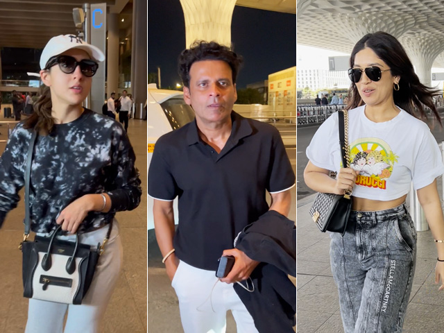 Blockbuster Airport Spotting: Sara Ali Khan, Bhumi Pednekar And Manoj Bajpayee