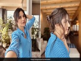Katrina Kaif's "Summer Blues" In A Striped Shirt Are So Breezy, We Wouldn't Mind Some Of Them Katrina Kaif's "Summer Blues" In A Striped Shirt Are So Breezy, We Wouldn't Mind Some Of Them