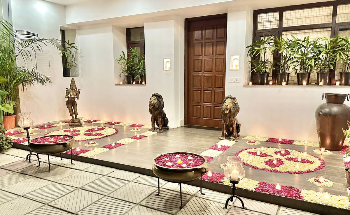 Day Before Engagement To Parineeti, <i>Rangolis</i> At Raghav Chadha's Delhi Home