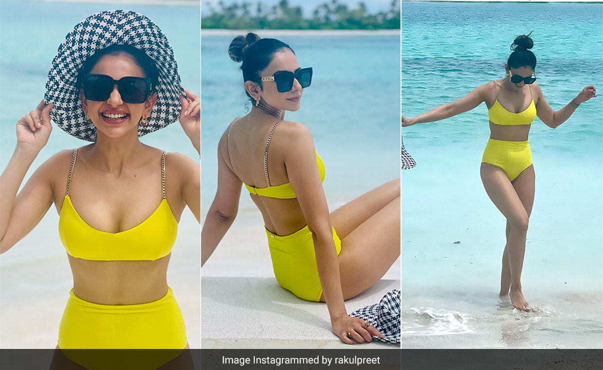 Rakul Preet Singh's Bright Beach Moment Looks Breathtakingly Stylish In A Yellow Swim Set