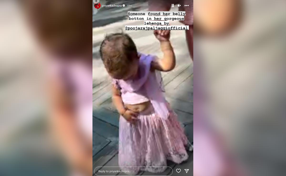 At 1 Year Old, Maltie Marie Jonas Already Wears Couture In A Blush Pink Pooja Rajpal Jaggi <i>Lehenga</i>