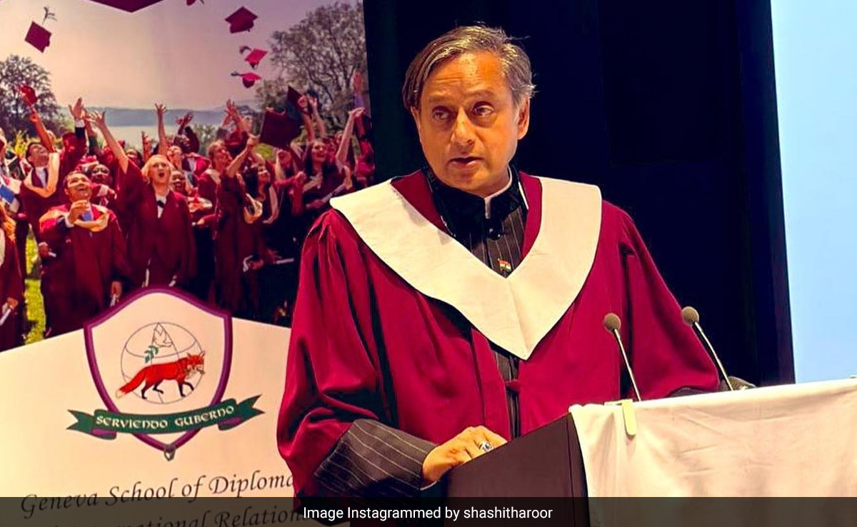 Shashi Tharoor "Delighted, Honoured" To Receive Honorary Doctorate From Geneva School Of Diplomacy