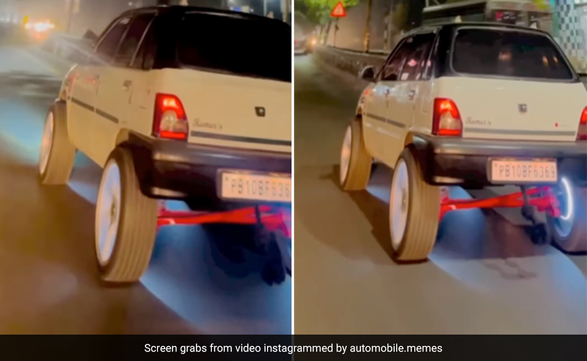 जुगाड़ से मारुति 800 को बना दिया SUV, देखकर घूमा लोगों का दिमाग, बोले- ट्रक के टायर लगवा दिए कार में...