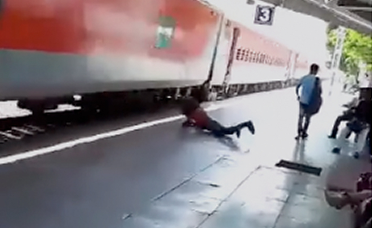 On Camera, Man Falls From Speeding Train In UP; Survives