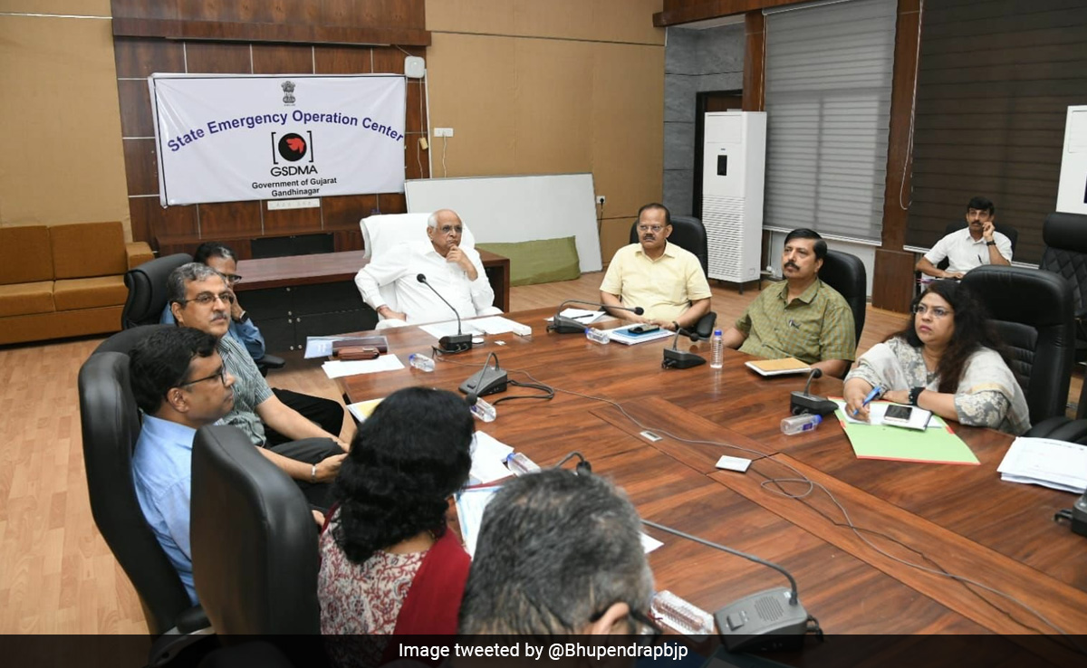 Gujarat Chief Minister Review Meet To Review Preparedness For Cyclone Biparjoy