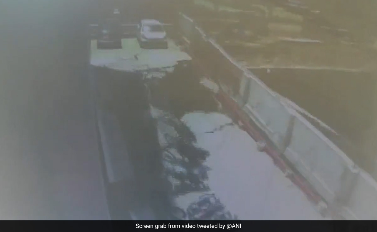 Video: Vehicles Buried Under Debris After Parking Lot Collapses In Punjab