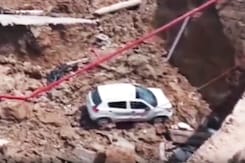 Video: Vehicles Buried Under Debris After Parking Lot Collapses In Punjab Video: Vehicles Buried Under Debris After Parking Lot Collapses In Punjab