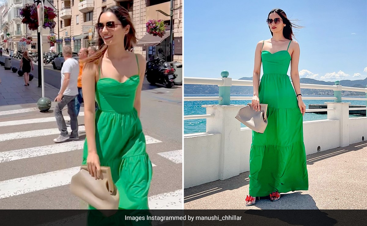 Manushi Chhillar's Green Maxi Dress Gives Holiday Dressing A Fresh Spin