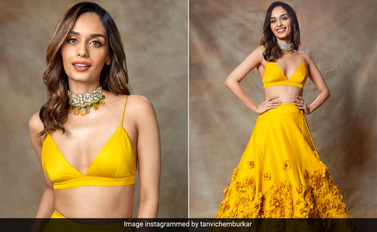 A Sunshine Girl Like Manushi Chillar Deserves To Look Fabulous In An Incredibly Bright Yellow <i>Lehenga</i>