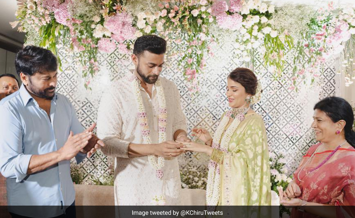 In Pics: Chiranjeevi, Niharika Konidela At Varun Tej And Lavanya Tripathi's Engagement