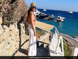 Mira Rajput's "Postcard From Greece." Shahid Kapoor's There As Well Mira Rajput's "Postcard From Greece." Shahid Kapoor's There As Well
