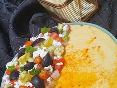 Mediterranean Hummus Layered Dip