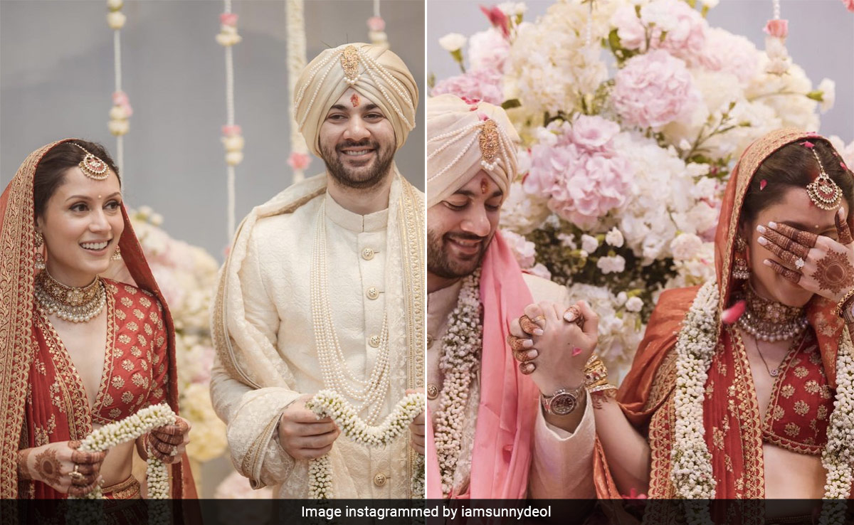 Drisha Acharya Was A Classic Indian Bride In Red For Her Wedding To Karan Deol