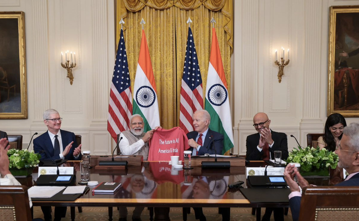 Joe Biden's Special Gift - A T-Shirt With PM Modi's Quote On AI