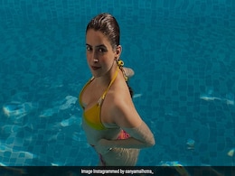 The Heat Subsides But Sanya Malhotra Makes It Rise Again In A Colourblocked Swim Set The Heat Subsides But Sanya Malhotra Makes It Rise Again In A Colourblocked Swim Set