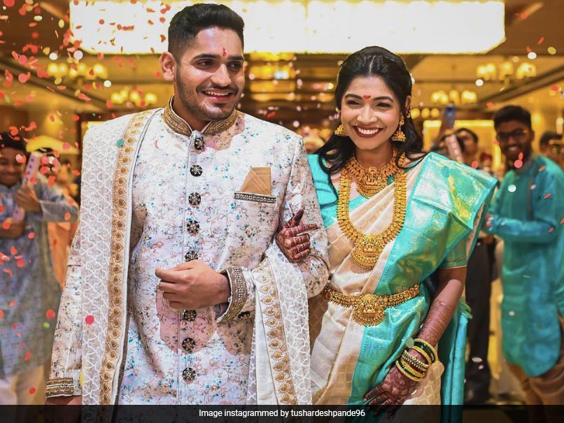 CSK Pacer Tushar Deshpande Gets Engaged To His "School Crush" Nabha Gaddamwar. Shares Pics