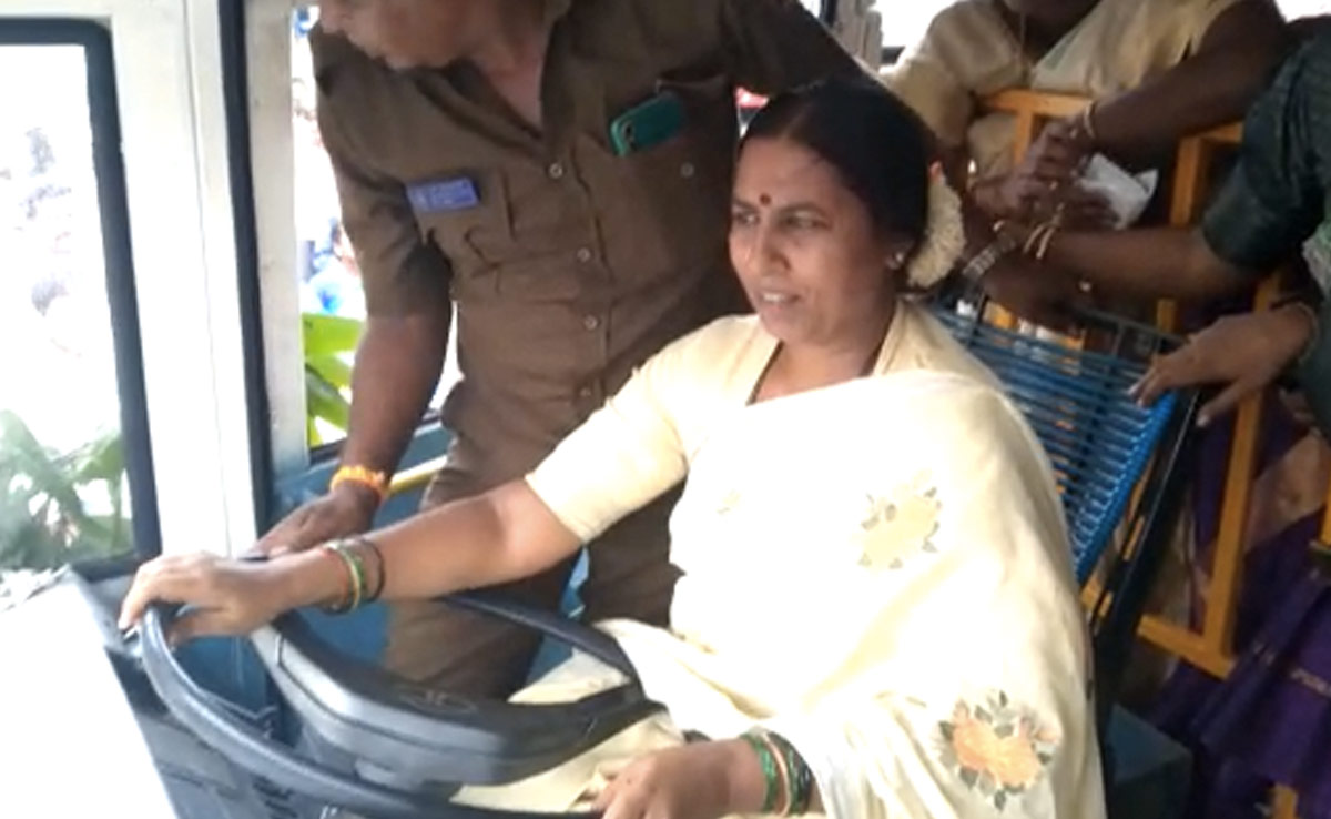 Watch: Karnataka Congress MLA Drives Bus, Slams "False" Crash Reports