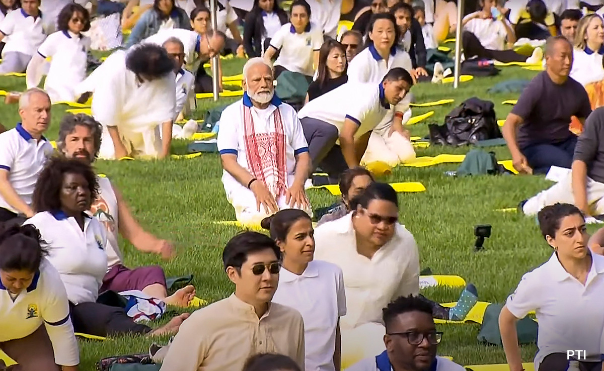 5 Pics: PM Modi Leads Grand Yoga Day Event At UN In New York