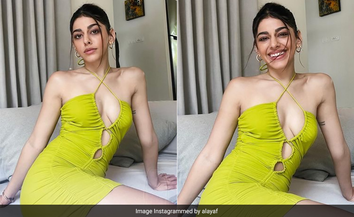 We Wish We Looked As Chic As Alaya Furniturewalla's "Self Timer Selfies" In Her Lime Cutout Dress