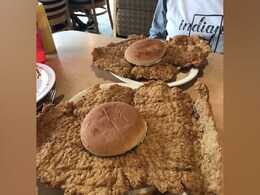 Bizarre Burger With Enormous Chicken Patty Has Left Twitter Confused