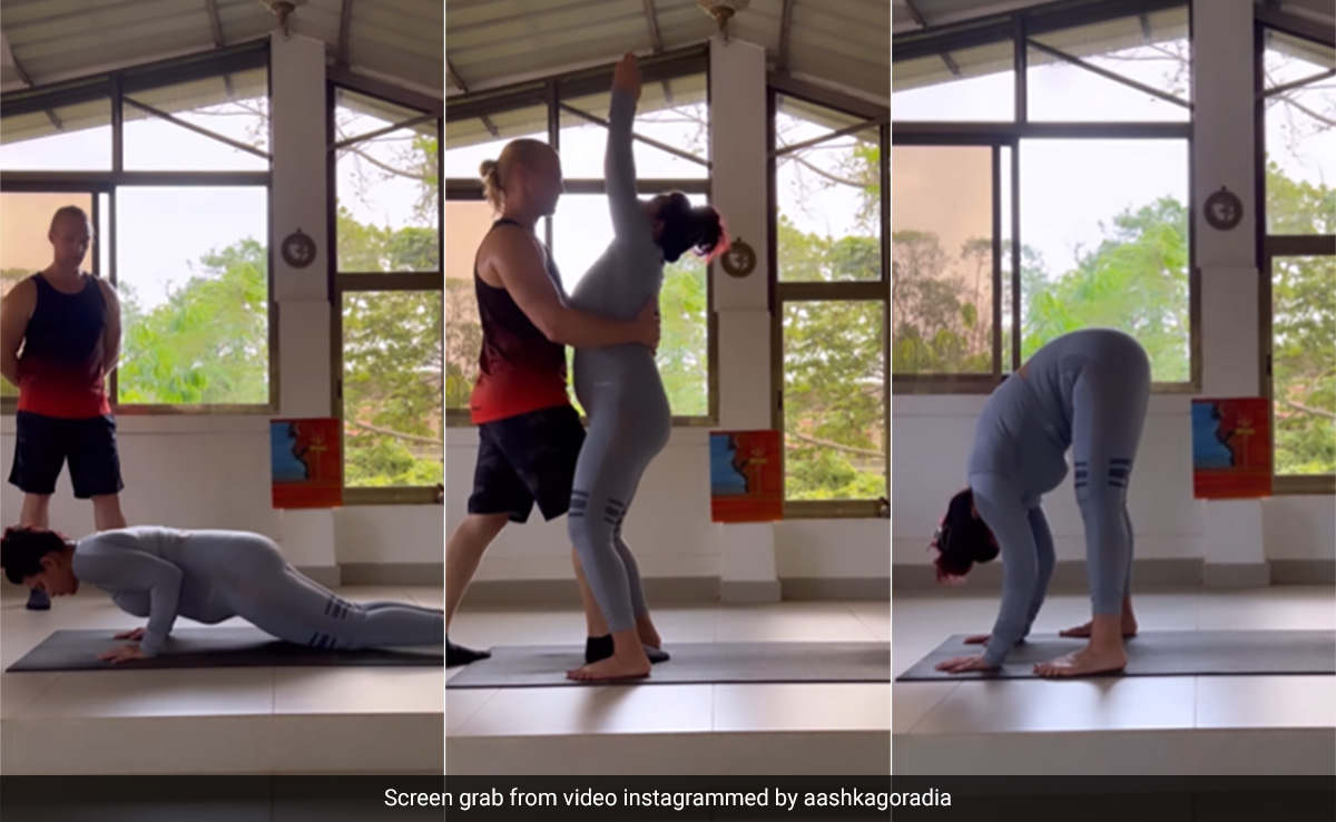For Pregnant Aashka Goradia Performing A Headstand, "Prenatal Yoga Has Become A Sacred Sanctuary"