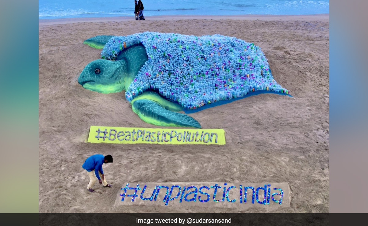 Sand Artist Sudarsan Pattnaik Delivers Powerful Message On World Environment Day