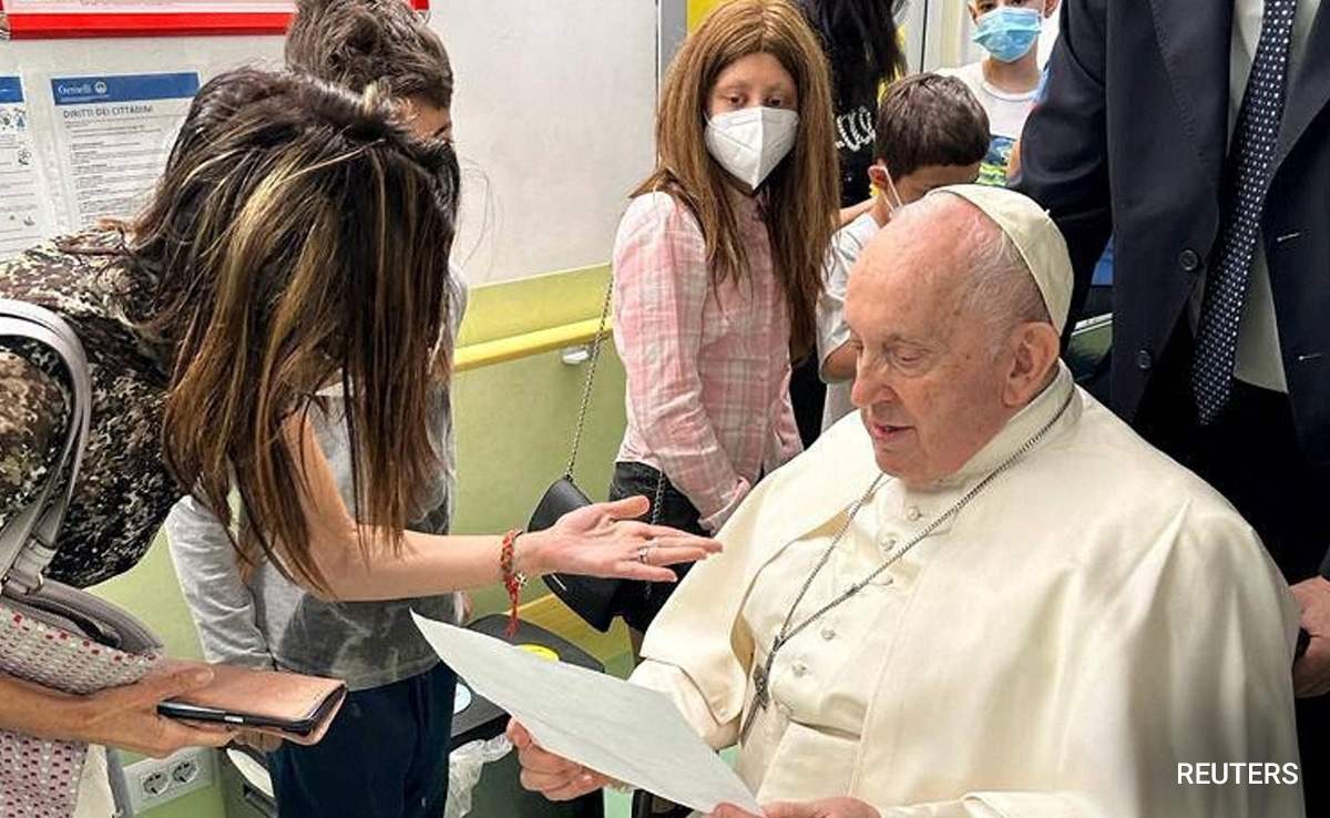 Pope Francis, In Wheelchair, Meets Sick Children After Abdominal Surgery