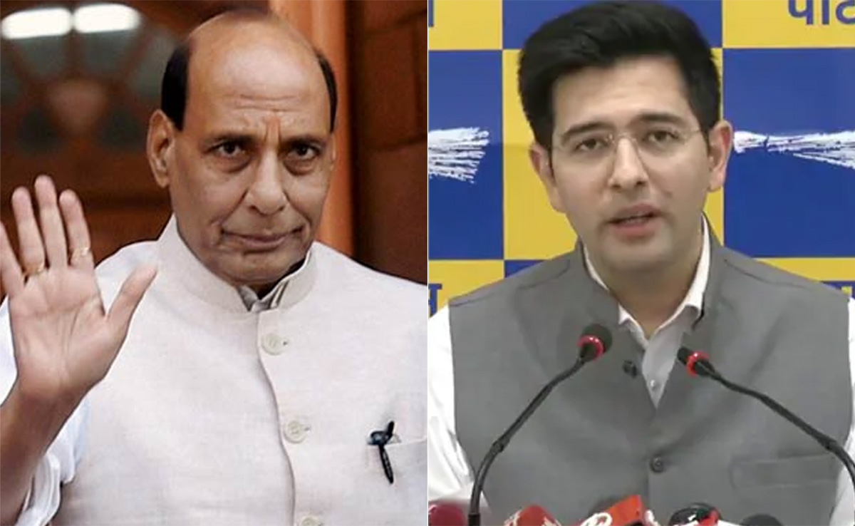 AAP Cites Manipur, Delhi Crime To Counter Rajnath Singh's Punjab Remark