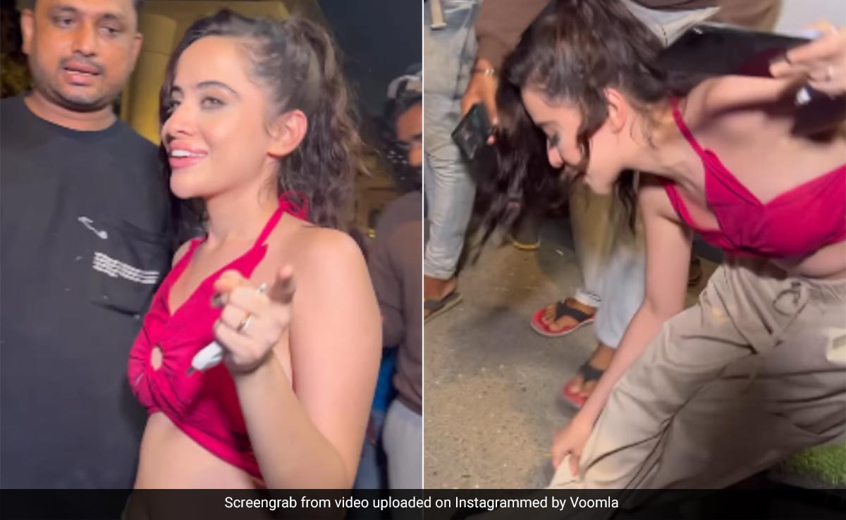 Video: सेल्फी लेता रहा फैन अपने ही कपड़ों में उलझकर गिरीं उर्फी जावेद