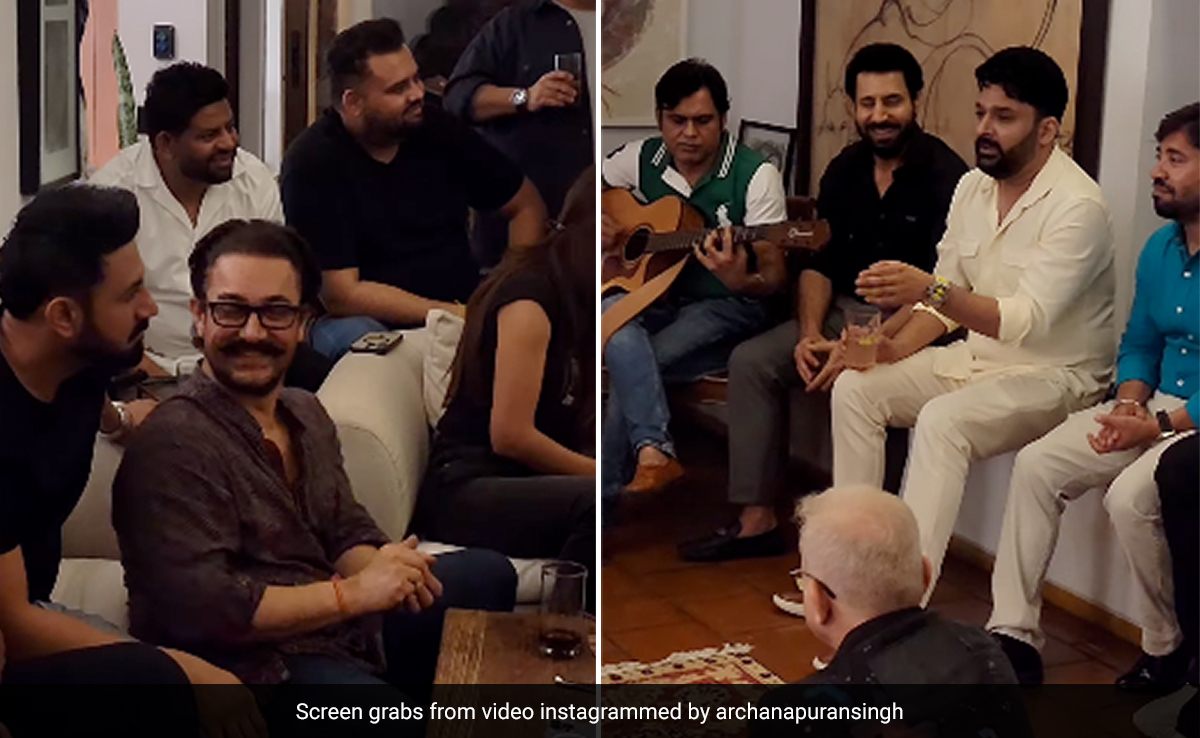 हाथ में ड्रिंक लिए कपिल शर्मा ने जमाई ऐसी महफिल कि आमिर खान भी बजाने लगे ताली, वीडियो पर लोगों ने जमकर किए कमेंट