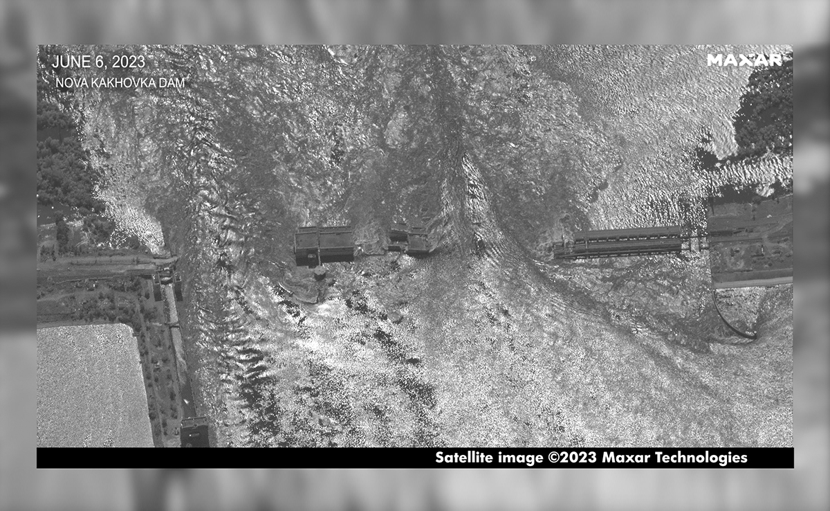 Ukraine Satelite Pics Show Devastation Caused By Floods After Dam Collapse